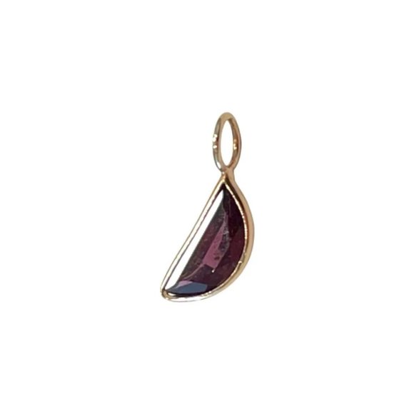 Solid 14k Garnet Pendant Charm - Picture 1 of 3